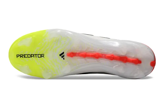 Adidas Predator Yellow White Lacingless Knit Upper Asymmetrical Collar Firm-Ground Soccer Shoes 15