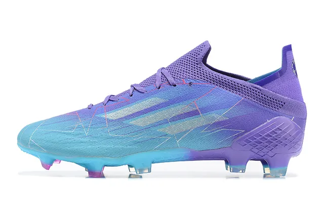 Adidas Purple Blue Low-Cut Sock-Fit Collar Gradient Upper Firm-Ground Soccer Shoes 10