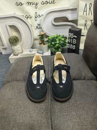 Adidas Samba Black and Cream Mary Jane Shoes 10