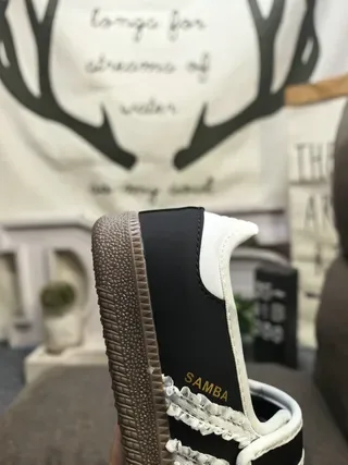 Adidas Samba Black and White Lifestyle Sneakers 3