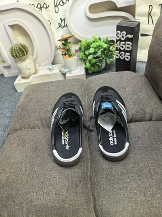 Adidas Samba Black and White Suede Backless Mule Casual Shoes 8