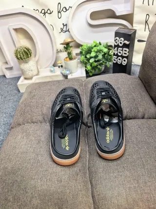 Adidas Samba Black Woven Upper Gum Sole Lifestyle Sneakers 8