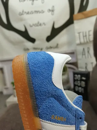 Adidas Samba Blue Suede Lifestyle Sneakers 3