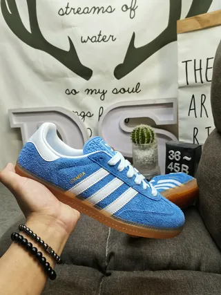 Adidas Samba Blue Suede Lifestyle Sneakers 5