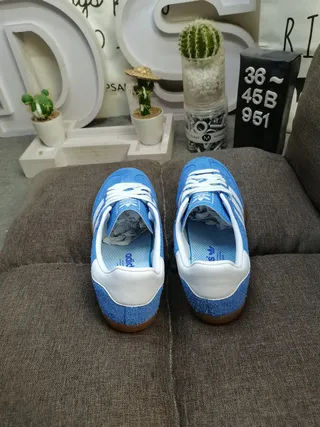 Adidas Samba Blue Suede Lifestyle Sneakers 8
