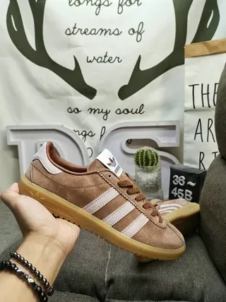 Adidas Samba Brown Beige Suede Upper Three White Stripes Lifestyle Sneakers 5