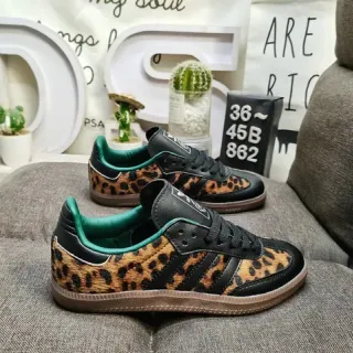 Adidas Samba चितल प्रिंट काला टील गम लाइफस्टाइल स्नीकर