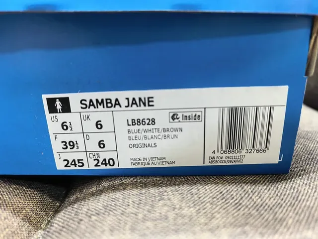 Adidas Samba Light Blue Leather Lifestyle Sneakers 2