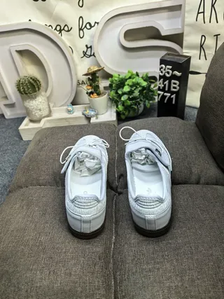 Adidas Samba Light Blue Leather Lifestyle Sneakers 8