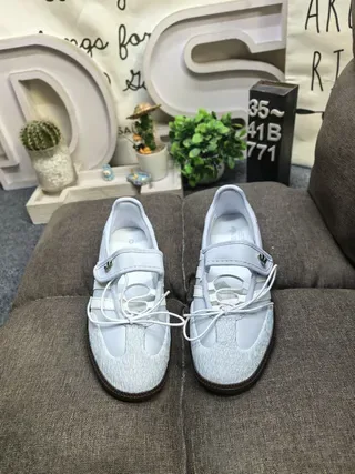Adidas Samba Light Blue Leather Lifestyle Sneakers 10