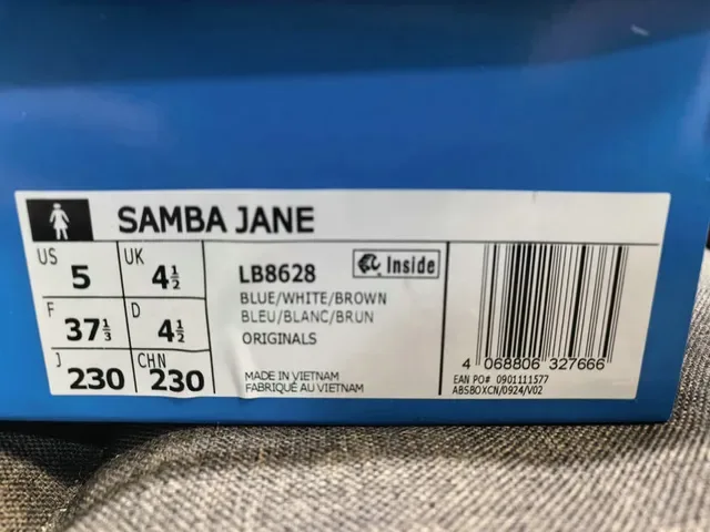 Adidas Samba Light Blue Leather-Like Lifestyle Sneakers 2