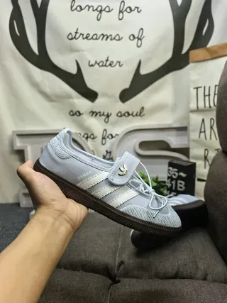 Adidas Samba Light Blue Leather-Like Lifestyle Sneakers 5