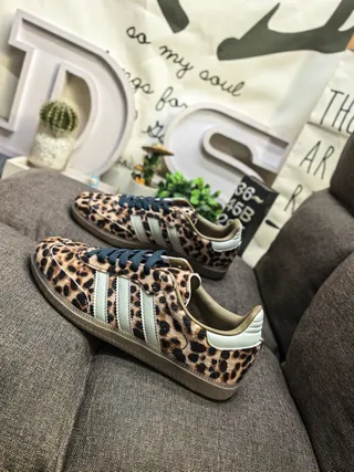 Adidas Samba Metallic Gold White Lifestyle Sneakers 7