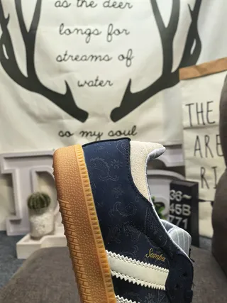 Adidas Samba Navy Blue Suede Lifestyle Sneakers 3