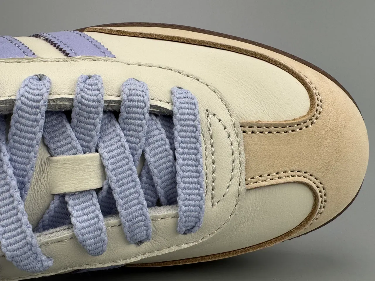 Adidas Samba Off-White and Lavender Purple Lifestyle Sneakers 6