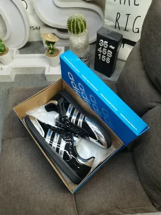 Adidas Samba OG Black Metallic Silver Lifestyle Sneakers 3