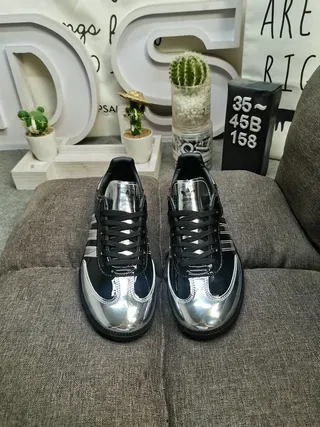 Adidas Samba OG Black Metallic Silver Lifestyle Sneakers 10