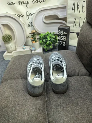 Adidas Samba OG Gray and Cream Lifestyle Sneakers 8