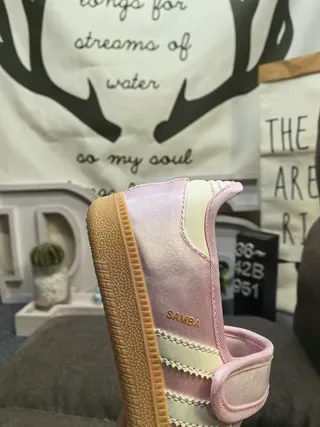 Adidas Samba OG Pink and Mint Lifestyle Sneakers 3