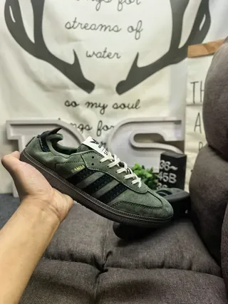 Adidas Samba Olive Green Suede Lifestyle Sneakers 5