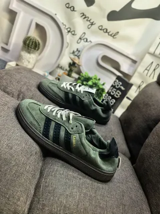 Adidas Samba Olive Green Suede Lifestyle Sneakers 7