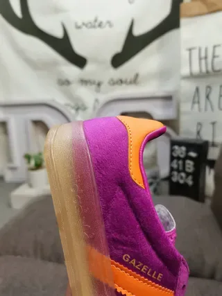 Adidas Samba Purple and Orange Suede Lifestyle Sneakers 3