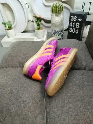 Adidas Samba Purple and Orange Suede Lifestyle Sneakers 6