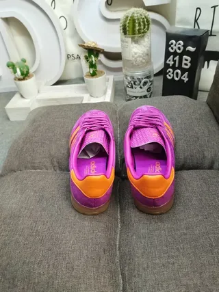 Adidas Samba Purple and Orange Suede Lifestyle Sneakers 8