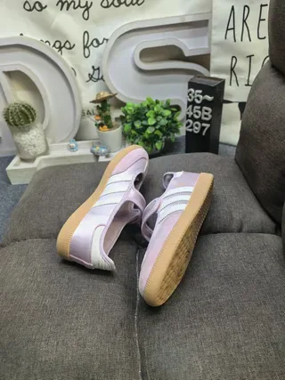 Adidas Samba Red Suede T-Strap Lifestyle Sneakers 6