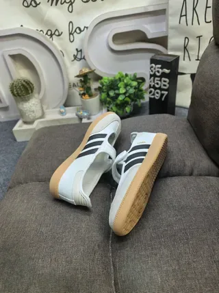 Adidas Samba Red Suede T-Strap Lifestyle Sneakers 16