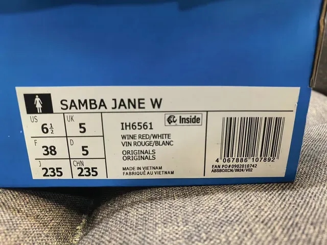 Adidas Samba Red Suede T-Strap Lifestyle Sneakers 22
