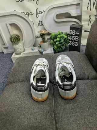 Adidas Samba White and Brown Lifestyle Sneakers 8