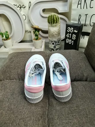 Adidas Samba White and Silver Metallic Lifestyle Sneakers 8