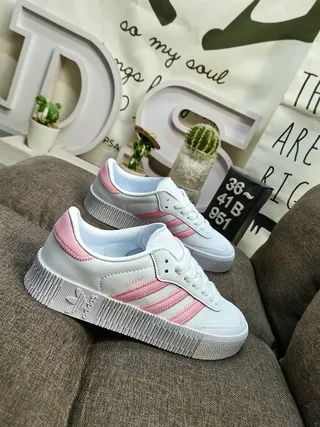 Adidas Samba White and Silver Metallic Lifestyle Sneakers 9
