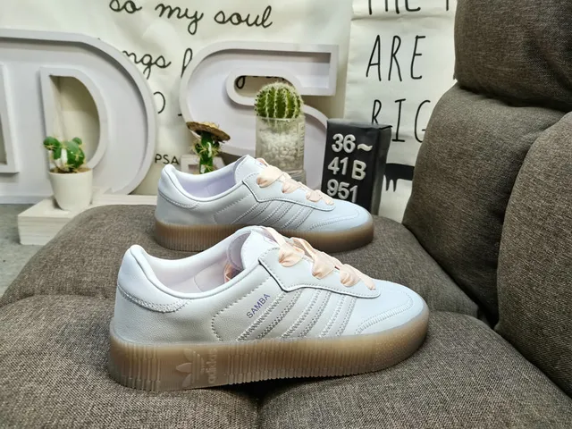 Adidas Samba White and Silver Metallic Lifestyle Sneakers 21