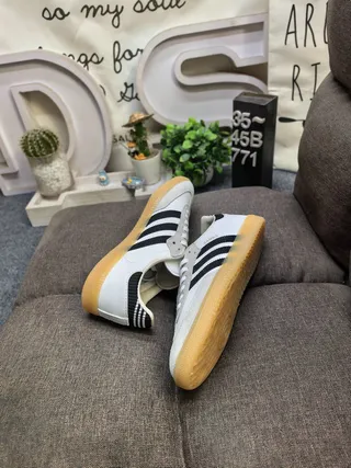 Adidas Samba White Black Gum Lifestyle Sneakers 6