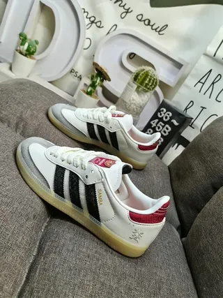 Adidas Samba White Black Red Gum Lifestyle Sneakers 7
