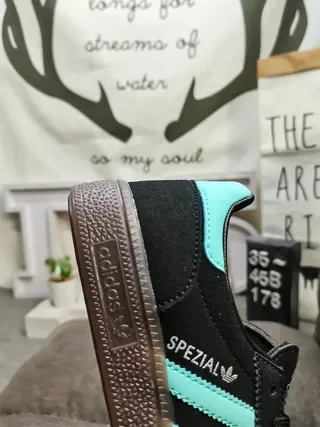 Adidas Spezial Black and Turquoise Lifestyle Sneakers 3