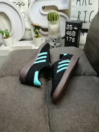 Adidas Spezial Black and Turquoise Lifestyle Sneakers 6