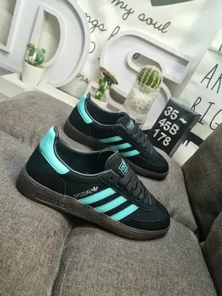 Adidas Spezial Black and Turquoise Lifestyle Sneakers 9