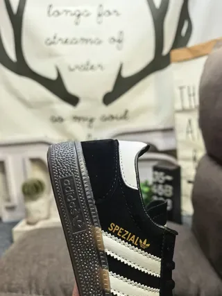 Adidas Spezial Black and White Suede Lifestyle Sneakers 3