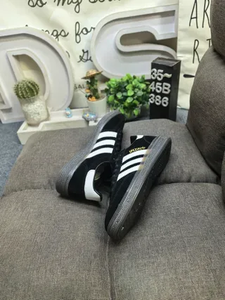 Adidas Spezial Black and White Suede Lifestyle Sneakers 6