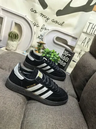 Adidas Spezial Black and White Suede Lifestyle Sneakers 9
