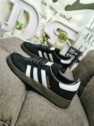 Adidas Spezial Black and White Suede Lifestyle Sneakers 7