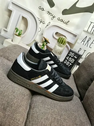 Adidas Spezial Black and White Suede Lifestyle Sneakers 9