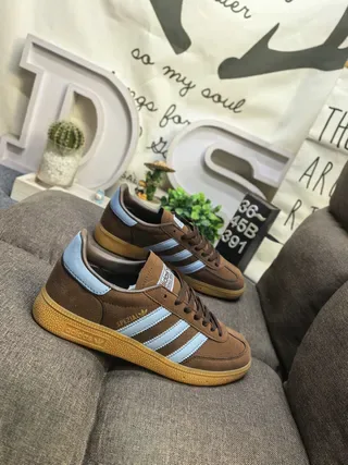 Adidas Spezial Brown and Light Blue Suede Lifestyle Sneakers 9