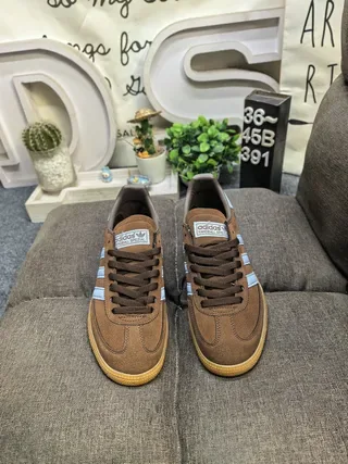 Adidas Spezial Brown and Light Blue Suede Lifestyle Sneakers 10