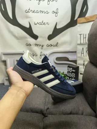 Adidas Spezial Gray and Cream Suede Lifestyle Sneakers 5