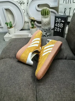 Adidas Spezial حذاء رياضي أسلوب حياة جلد أصفر خردل 6