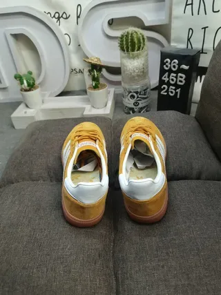 Adidas Spezial حذاء رياضي أسلوب حياة جلد أصفر خردل 8